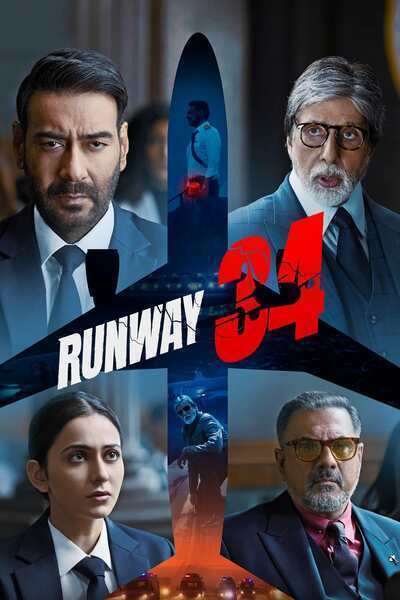 Runway 34 Hindi Dubbed Movie Poster (2022)