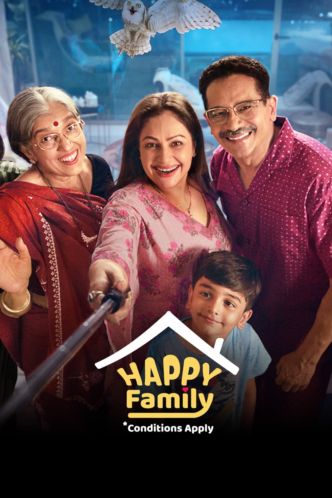 Happy Family, Conditions Apply Hindi Dubbed Movie Poster (2023)