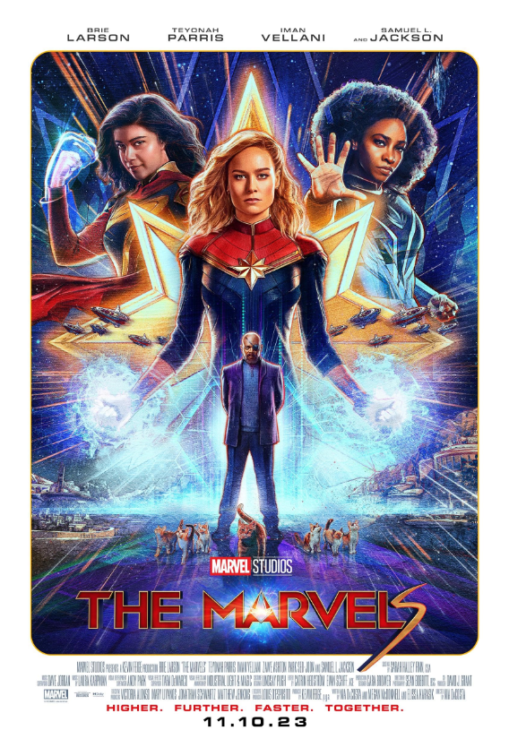 The Marvels Hindi Dubbed Movie Poster (2023)
