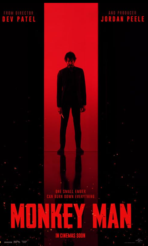 Monkey Man Hindi Dubbed Movie Poster (2024)