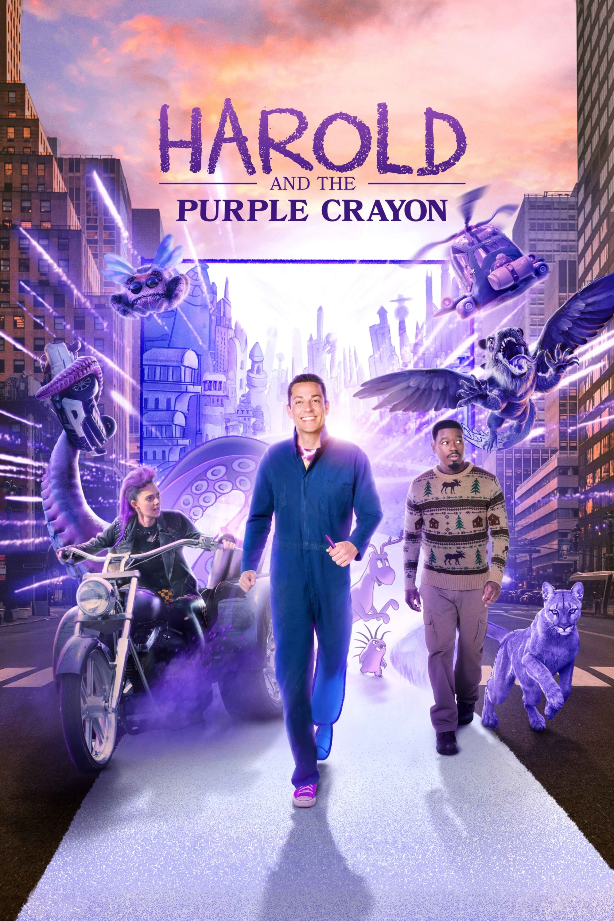 Harold and the Purple Crayon Hindi Dubbed Movie Poster (2024)