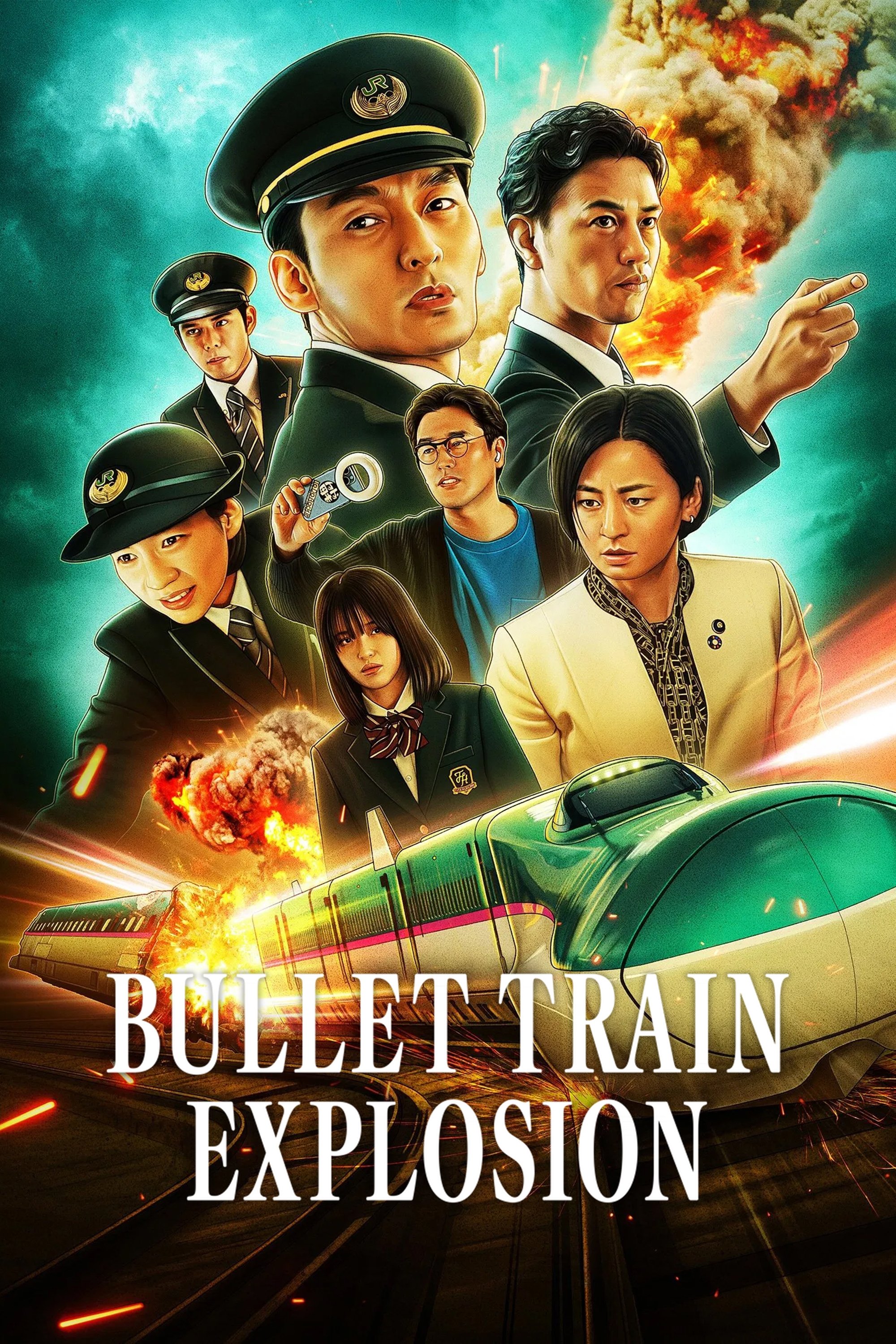 Bullet Train Explosion Hindi Dubbed Movie Poster (2025)